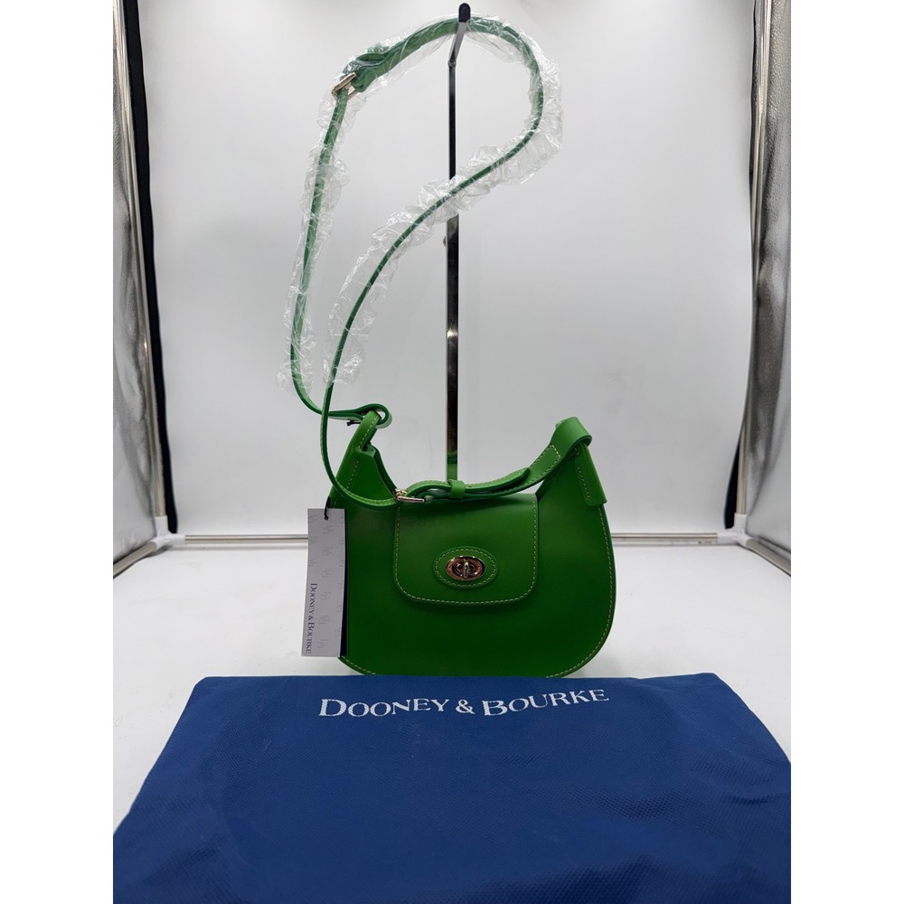 Dooney & Bourke Sweety Kelly Green Leather Crossbody Hobo Bag NWT
